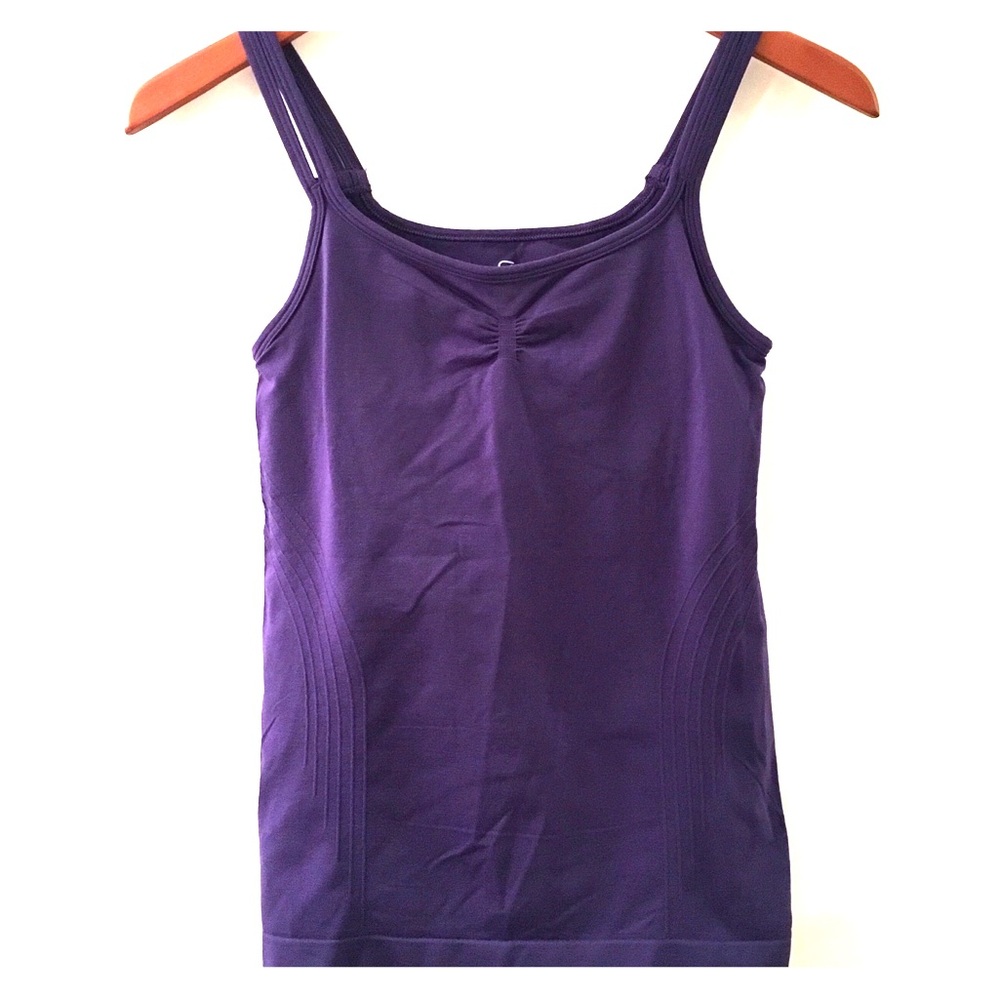 Gap Fit Purple Workout Tank with Built-in Shelf Bra